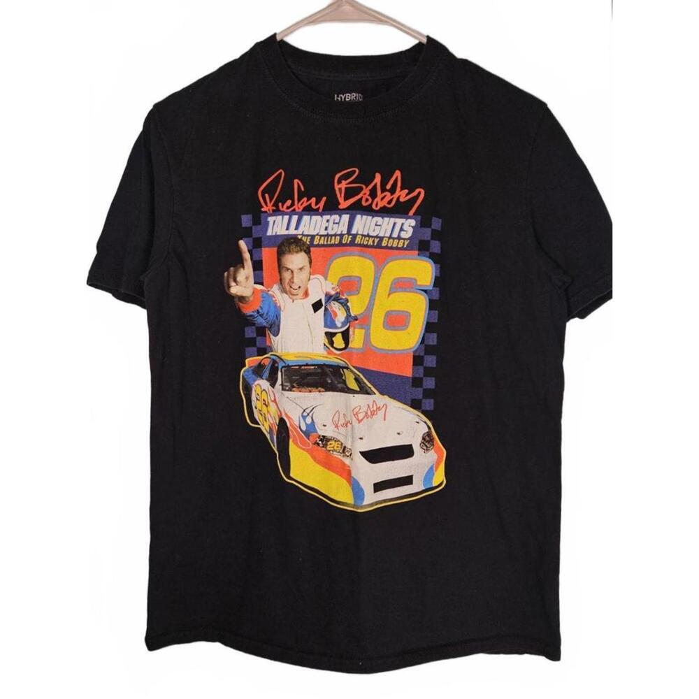 Talladega‎ Nights Ricky Bobby Men's Black Graphic T-Shirt Size Medium